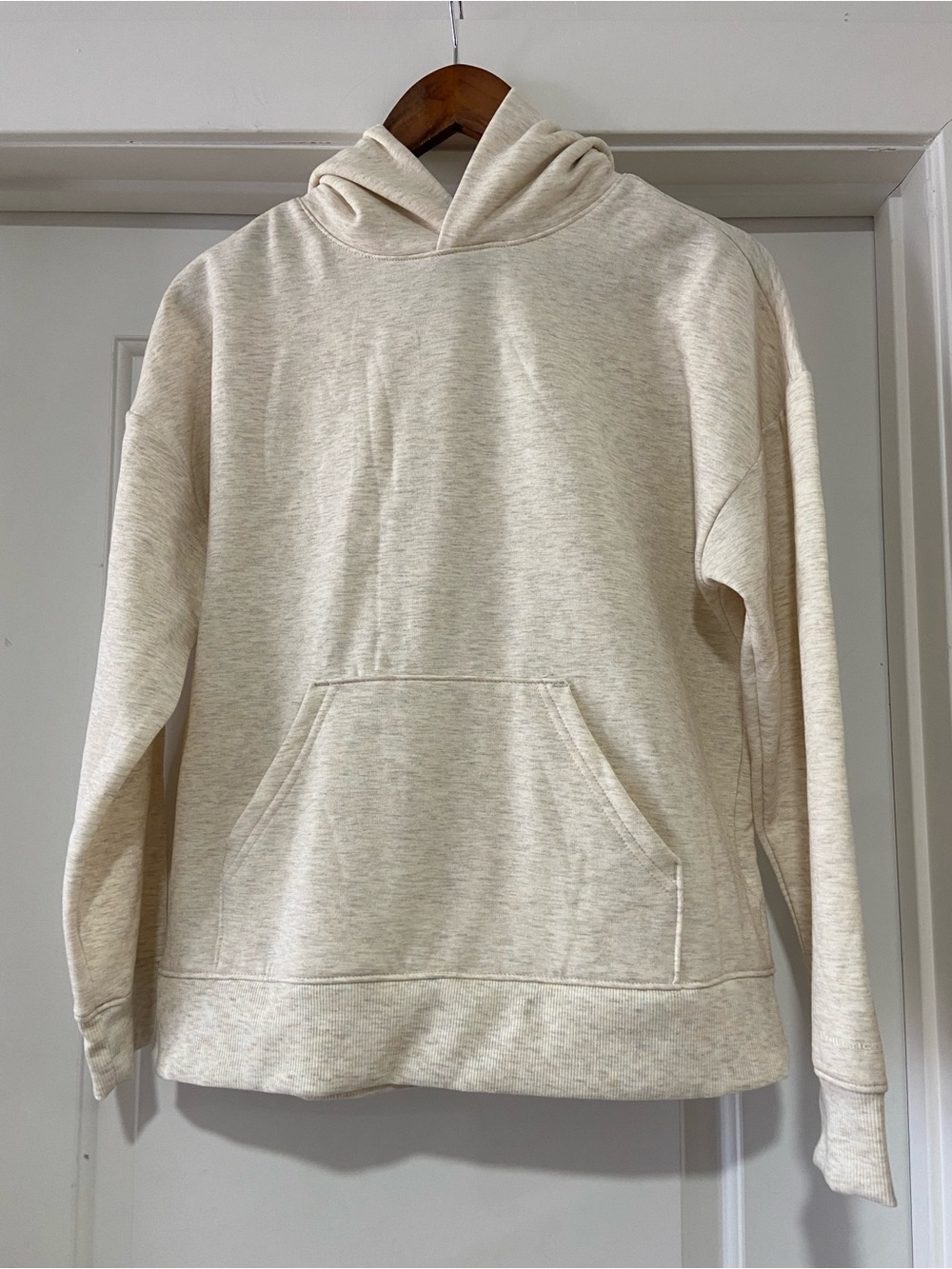 Athletic Women's Cream Heather Pullover Hoodie - Picture 2 of 6